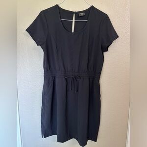 32 Degrees Black Mini Dress with Drawstring Waist